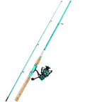 Solid Spinning Fishing Rod And Reel Combo 5 Feet 6 Inches 2 Piece Graphite And Fiberglass Rod With SL1000 Reel