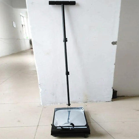 Under Vehicle Inspection Mirror With Wheels And LED Light, Extendable Acrylic Security Mirror Kit For Car Shops, Black