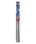 Compression Router Bit With Quarter Inch Shank And One Inch Cutting Length Coated Carbide Spiral Up Down CNC Router Bit For Wood Carving End Mills