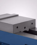 Top view of Badass Heavy Duty Workbench Vise With Lockdown Precision Clamping Plus Ultra Hard Steel Jaw for clamping tasks.