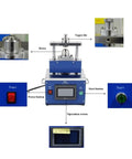 Pro Grade Heavy Duty Coin Cell Battery Crimping Machine For Cr 2016 2025 2032 Electric Button Cell Sealer viewed from multiple angles showing controls and components.