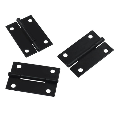 24 Pack Folding Butt Hinges Black 1.5 Inch Cabinet Gate Closet Door Hinges With 96 Mounting Screws for home projects