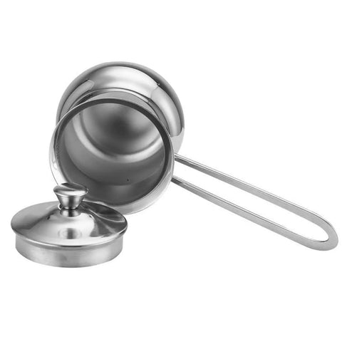 Stainless Steel Turkish Coffee Pot Water Kettle With Long Handle For Easy Pouring And No Spill Comfortable Grip 720Ml Open View