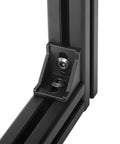 Ten Pack 90 Degree Corner Bracket Connector Set For 3030 Aluminum Extrusion, 8mm Slot, Solid Cast Aluminum, M6 T-Nut Shrapnel Style Fastening, Black Finish, Heavy Duty, Rust Resistant, Perfect For 3030 Profiles on joined extrusion frame