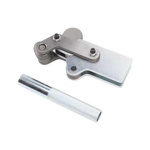 Beefy Heavy Duty Bench Clamp With Table Mount Locking System Delivers 1102Lb Clamping Force, steel build, disassembled view