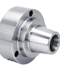 Ycauty 5 In Precision Lathe Collet Chuck With 0.0006 TIR Runout Accuracy And Complete Tooling Kit For Pro Machining Jobs That Need Solid Performance, close-up view of lathe chuck.
