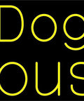LED Neon Sign With Dimmer 13 Inch Tall By 24 Inch Wide Black Square Cut Acrylic Backing Built For Dope Indoor Vibes for "Dog House"
