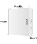Heavy Duty Cold Rolled Steel Wall Mount Electric Vehicle Charger Cover dimensions 70cm by 50cm, with key lock for security.
