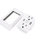 Sleek White Decorator Receptacle And 15 Amp Electrical Outlet Built Hardcore For The Daily Hustle Heavy Duty Standard Wall Socket with USB