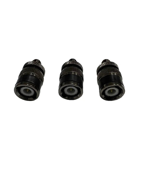Three Pack SMA Female To BNC Male Coax Adapter Set For Amateur Radio, Antennas, And Video Gear - Black Chromium Plated Copper Connectors