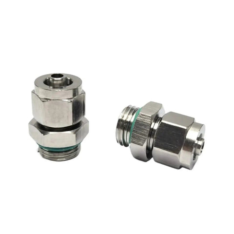 Single Quick Twist Hose Fitting for Pneumatic Air Lines 4mm to 16mm and 1/8 to 3/4 Inch BSPP Male Threads, stainless steel 304