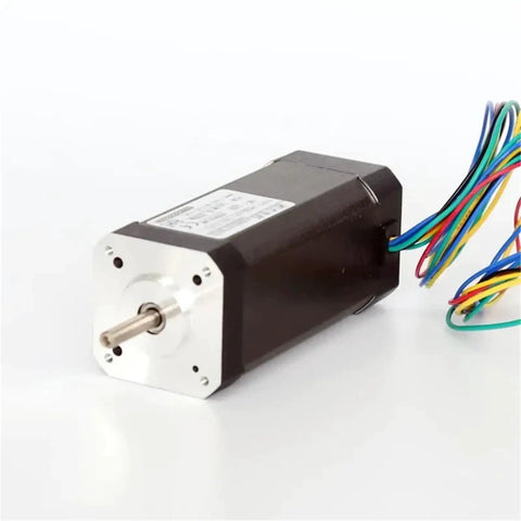 High Performance Industrial Brushless DC Motor 24 Volt 105 Watt Low Noise Automation Part showing connection wires and sturdy design.