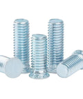 Galvanized steel flat-head screws, 5 pcs, silver finish.