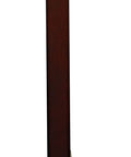 Side view of Mahogany Golf Ball Display Cabinet With Green Felt Backing And Brass Golfer Emblem Wall Mounted Display