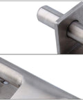 Bulletproof Stainless Steel Sliding Bolt Door Latch No Fuss Interior Exterior Barn Gate Security Slide Lock detail close-up