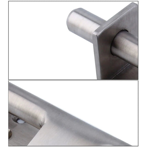 Bulletproof Stainless Steel Sliding Bolt Door Latch No Fuss Interior Exterior Barn Gate Security Slide Lock detail close-up
