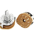 Two Pack 1P8T 1 Pole 8 Position Rotary Switch With 6mm Knurled Shaft Band Selector For DIY Audio And Amp Builds Easy Install And Reliable Performance, two rotary switches