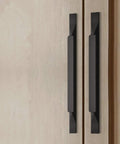 Black Cabinet Pulls 5 Pack Long 7.87 Inch Length With 5.04 Inch Center To Center Hole on wooden cabinet doors