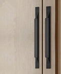 Black Cabinet Pulls 5 Pack For Drawers And Dressers Long Cabinet Hardware 3.78 Inch Center To Center And 6.3 Inch Length installed