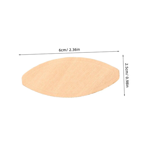 Light yellow hardwood biscuit insert from the 100 Piece Hardwood Biscuit Joiner Set for Woodworkers Tongue and Groove Board Carving Tenon Tool Kit.