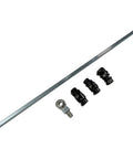 Rattling Free Universal 36 Inch Steering Shaft Support Kit With Solid Steel 3/4 In Double D Shaft And Three Black U Joints Includes Zinc Plated heim Bearing For Gm Truck Mods And Cruising.