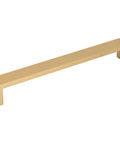 Sanctuary II 7 Inch Bar Pull TK252BSN Brushed Satin Nickel Modern Metro Style, zinc alloy construction, front view of cabinet handle.