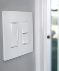 Radiant 15 Amp 2 In 1 Decorator Rocker Light Switch With Two 3 Way Switches White Wall Switch Combination For Home Use