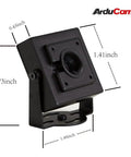 Side view of 4K 8MP IMX219 Autofocus USB Camera Module With Metal Case, showing dimensions, for Computer Laptop Raspberry Pi Jetson Nano.