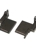 Heavy Duty Hydraulic Buffer Cabinet Door Hinges With Adjustable Hidden Pivot Shaft Hardware for Super Smooth Silent Doors in sleek black finish.