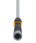 Close-up of RelaxGrip 33 Inch Shower Head Watering Wand with Quick Connects and GentleRain head, showcasing thumb control handle