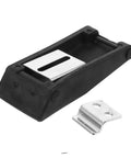 Two Pack Rubber Toggle Latch Clamps for Secure Storage and Quiet Draw Latches, lightweight black rubber and metal clip