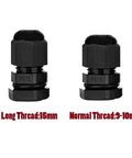 Waterproof Nylon Cable Gland Kit 3 To 13 mm Adjustable Threaded Connectors IP68 For PG7 PG9 PG11 PG13.5 PG16 Joints
