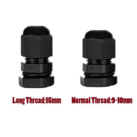 Waterproof Nylon Cable Gland Kit 3 To 13 mm Adjustable Threaded Connectors IP68 For PG7 PG9 PG11 PG13.5 PG16 Joints