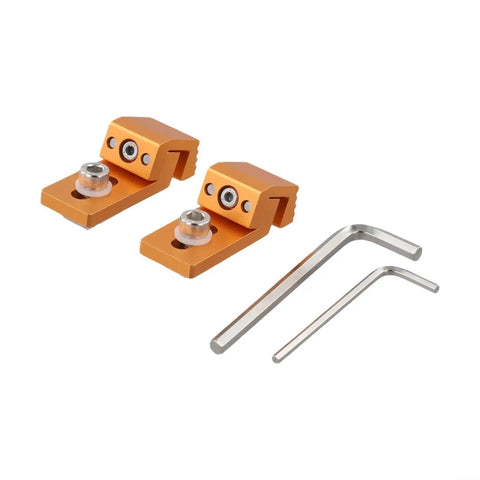 Heavy Duty Low Profile Cnc Side Pressure Plate Kit With T Track Claw Clamps For 3018 Router, orange aluminum clamps with hex keys.