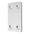 Hella Sturdy Stainless Steel Flat Metal Straight Corner Brace L Brackets Heavy Duty Wood Furniture Building Hardware Pack Of Twenty Two Point Four By One Point Five For Shelves Frames And TV Mounts, showing a flat stainless steel bracket with holes.
