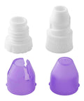 Twist Quick Decorating Coupler 4 Piece Set For Cakes And Icing, Easy Tip Change On The Fly With One Turn, Tip Cover Keeps Icing Fresh