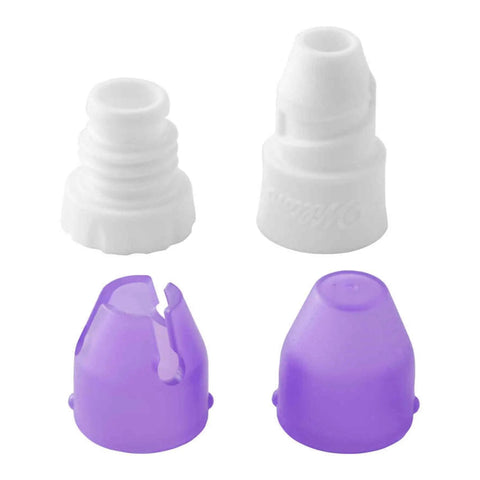 Twist Quick Decorating Coupler 4 Piece Set For Cakes And Icing, Easy Tip Change On The Fly With One Turn, Tip Cover Keeps Icing Fresh