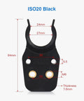 5 Pack ISO20 Tool Holder Clamps With ABS Nylon Flame Resistant Rubber Claw For CNC Machining Centers dimensions diagram