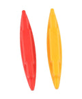 Magnetic Stud Finder for Drywall: Quick Metal & Wood Stud Detector - Wall Scanner for Screws Nails(C) in red and yellow colors, plastic.