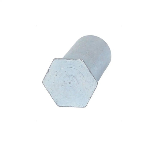 Boss Level M6 Hex Head Self Clinching Standoff 20Mm Zinc Plated Steel Fastener featuring bold full threads, viewed from top angle.