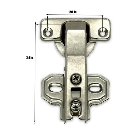 Top Shelf 90 Degree Corner Cabinet Hinges Featuring Slick Silent Soft Close Buffer And Rock Solid Cold Rolled Steel Build For Zero Hassle Mounting And Smooth Daily Closure Two Pack, 3.4 in height, cold rolled steel.
