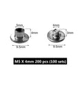 Knockout Quality 200 Piece Chicago Screws Leather Rivets Phillips Head Cross Slot Binding Kit Dead Simple Assembly For Heavy Duty Bags Shoes Books Photo Albums Hustle Ready Diy Gear 5 By 4 Millimeters, showing M5 X 4mm fasteners.