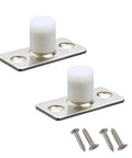 Two Piece Sliding Barn Door Roller Guide With Nylon Guide Wheels Floor Rail Roller System Heavy Duty Metal Hardware For Home Doors And Cabinets Durable Track Sliding Kit For Smooth Quiet Door Movement And Easy Installation