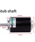 Beefy Torque DC Gear Motor 12V 24V With Adjustable Reversing RPM 3500 Or 7000, Worm Gear Drive For Robotics Automation Safe Boxes And Industrial Equipment. Stub shaft model.
