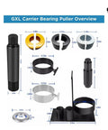 Carrier And Pinion Bearing Puller For Dana 30 40 60 70 80 And Ford 10.25 Clamshell Design Heavy Duty Tool components layout