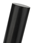Two Pack Black Round Acetal Copolymer Rods 1.57 x 11.8 Inches For DIY Projects Like Spacers, Bushings, And Plastic Bar Stock Made From Durable POM Great For Precision Machining And Everyday DIY Use, angled black rod close-up
