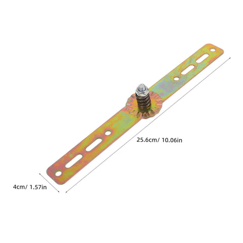 QUMIIRITY adjustable angle hinge bar for furniture; zinc-plated steel with slotted mounting holes.