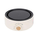 Compact Digital Induction Hot Plate For Boiling Water And Warming Tea with control knob and round black heating surface