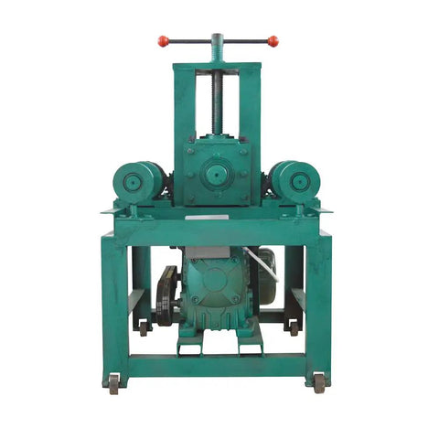 Badass Heavy Duty Electric Tube Pipe Bender Precision Roller Press view showing motors and gear drive for rapid garage projects.