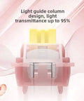 Silent Peach Hall Effect Magnetic Keyboard Switches For Gaming And Custom Builds close-up showing light guide columns